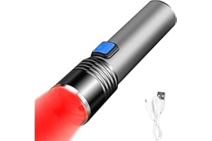 670nM USB Deep Red Light LED Flashlight, Against Deteriorating Eyesight Torch, Specially Designed for Night Activties, Zoomab