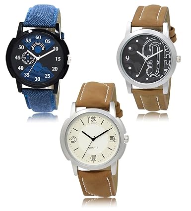 Mens Analogue 3 Piece Watch Combo Set(VW-LR-02-14-16)
