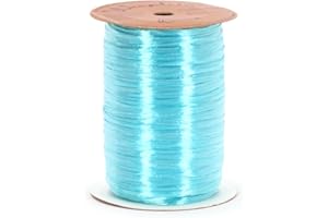 Berwick Wraphia Pearlized Rayon Craft Ribbon, 100-Yard Spool, Robin Egg Blue, 7MM