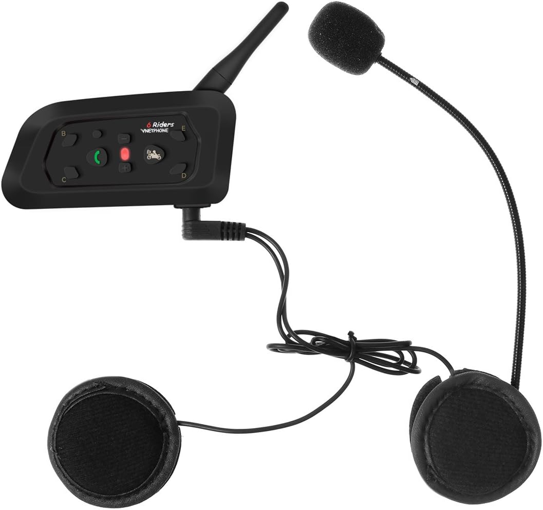 IDEAPRO Waterproof V6 BT 1200M Range 6 Riders Motorcycle and Scooter Bluetooth Headset/Intercom Sports Helmet Intercom Bluetooth Interphone