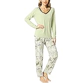 GYS Viscose from Bamboo Women's Pajama Sets Super Soft Long Sleeve Sleepwear Comfy Winter Pjs Sets S-4X