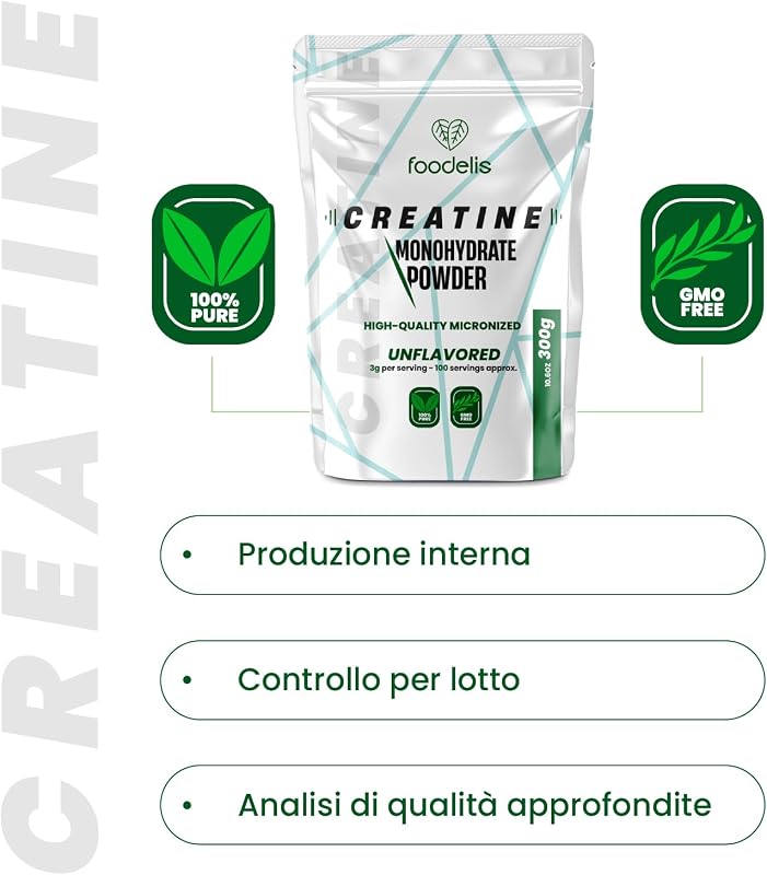 Creatina Monoidrato Micronizzata in Polvere 1 kg, 333 Dosi | 100% Creatina Monoidrato | Senza Sapore | Alta Solubilità, Misurino Incluso