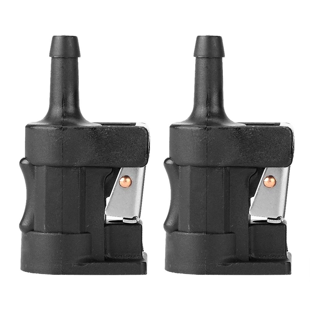 KIMISS 2Pcs Motor Fuel Pipe, Marine Engine Marine Fuel Line Connector Fitting 6mm Fuel Tank Fit for Outboard