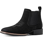Western Cowboy Boots for Men - Mens Square Toe Chelsea Boots Ankle Cowboy Boots for Men Casual Retro Stylish Boots