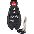 TOP-VIGOR Keyless Entry Remote Key Fob Replacement 433Mhz Compatible with Jeep Commander Grand Cherokee 2008 2009 2010 2011 2012 2013, 5 Button Smart Chip for M3N5WY783X IYZ-C01C