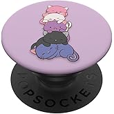 Genderfluid Pride Kawaii Cat PopSockets Swappable PopGrip