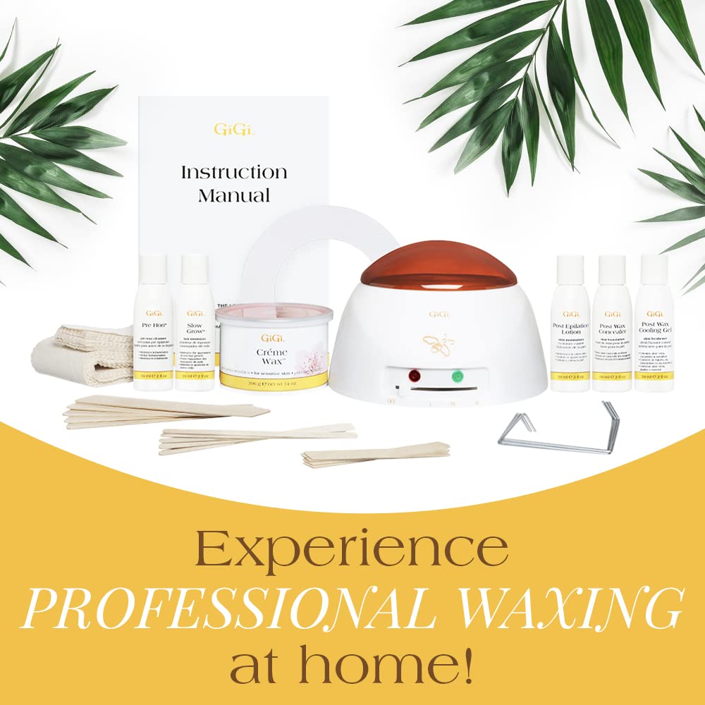 GIGI Mini Pro Waxing Kit for Women, Hair Removal Wax Kit for Face & Body, Salon and At-Home Use, Portable and Convenient, For All Skin & Hair Types