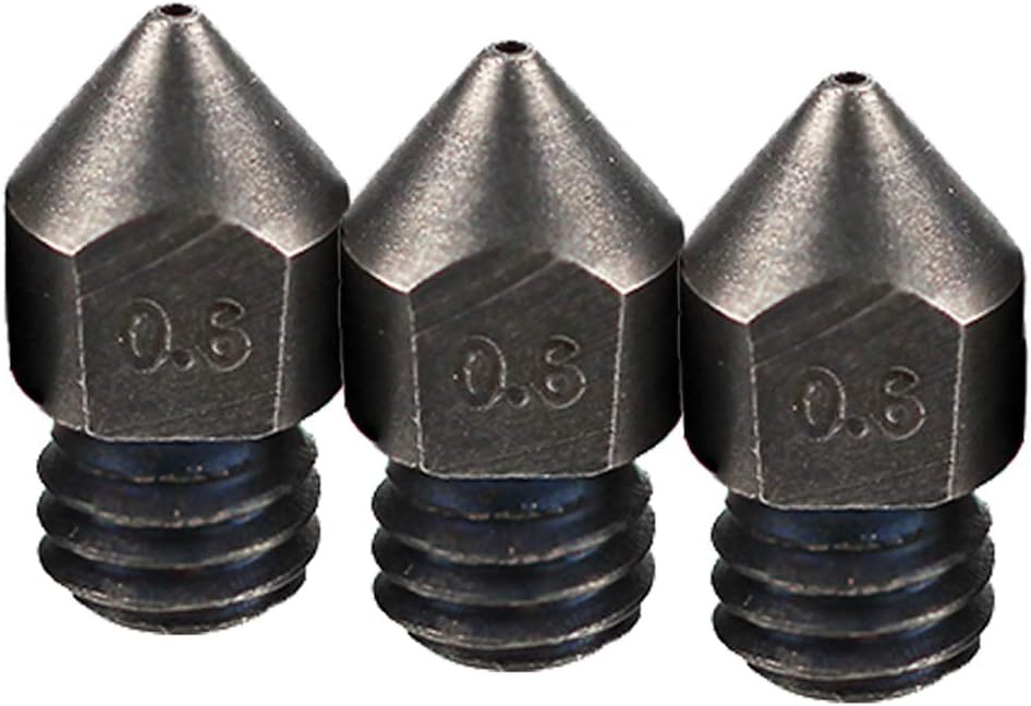 MK8 Hardened Steel 0.6mm Nozzle for 1.75mm Carbon Fiber 3D Printing MK8 Hotend