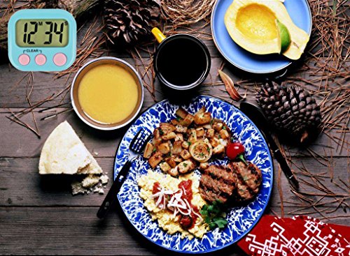 10 Pack Digital Kitchen Timer Magnetic Back Big LCD Display Loud Alarm Minute Second Count Up Countdown With ON/OFF Switch For Kitchen, Homework, Exercise, Game(10 Blue)