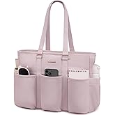 LOVEVOOK Teacher Nurse Tote Bag for Women Work, 15.6 Inch Laptop Bag With Large Cup Holder, Utility Everything Bag For Travel College Daily, Professional Computer Purse Handbag With Multi Pockets