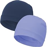 vidsel 100% Cotton Skull Caps Beanie Night Cap Sleep Hats for Men Women | Breathable,Soft,Lightweight Skully Cap,Running Beanie Cycling Helmet Liner,Wicking Head Cover,CPAP Chemo Bald Cap