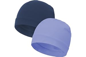 vidsel 100% Cotton Skull Caps for Men Women Breathable Night Cap Sleep Hats Soft Lightweight Running Beanie Helmet Liner