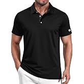 ZITY Golf Shirts for Men Short Sleeve Moisture Wicking Solid Performance Designed Print Collared Casual Polo Shirt