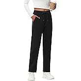 MIVEI Women's Cotton Yoga Sweatpants Black