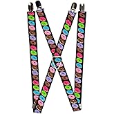 Buckle-Down unisex adults Buckle-down - Donuts Suspenders, Multicolor, One Size US