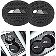 Beiyashopp 2PCS Tri-Color 3 Color Car Cup Holder Coasters, Auto Truck Interior Accessories Fit for Tacoma TRD 4Runner Tundra Sequoia Rav4 Highlander (White-Light Graay-Dark Gray ∆∆∆)