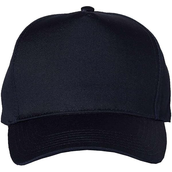 Valucap - Five-Panel Twill Cap - 8869 - Adjustable - Black  display picture 1