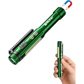 SHiLiPAi Rechargeable Pen Light, 600 Lumens Magnetic Pocket Flashlight | Aluminum COB pen light, magnetic clip and tail magnet, USB-C and AA backup for mechanic inspection, repair and EDC work