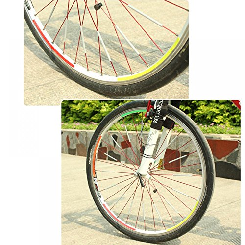 GOOTRADES Bicycle Wheel Rim Spoke Bike Mount Tube Warning Light Strip Reflector (pack of 24)