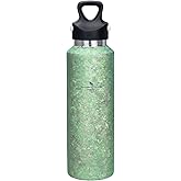 Boundless Voyage Titanium Vacuum Water Bottle Double-Walled Insulated Cup Lightweight and Leak-Proof Travel Outdoor Office School Sport Bottle (600ml green)
