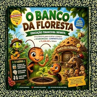 Livro O Banco da Floresta: Educação Financeira Infantil: Uma história para ensinar crianças a economizar, compartilhar e planejar o futuro