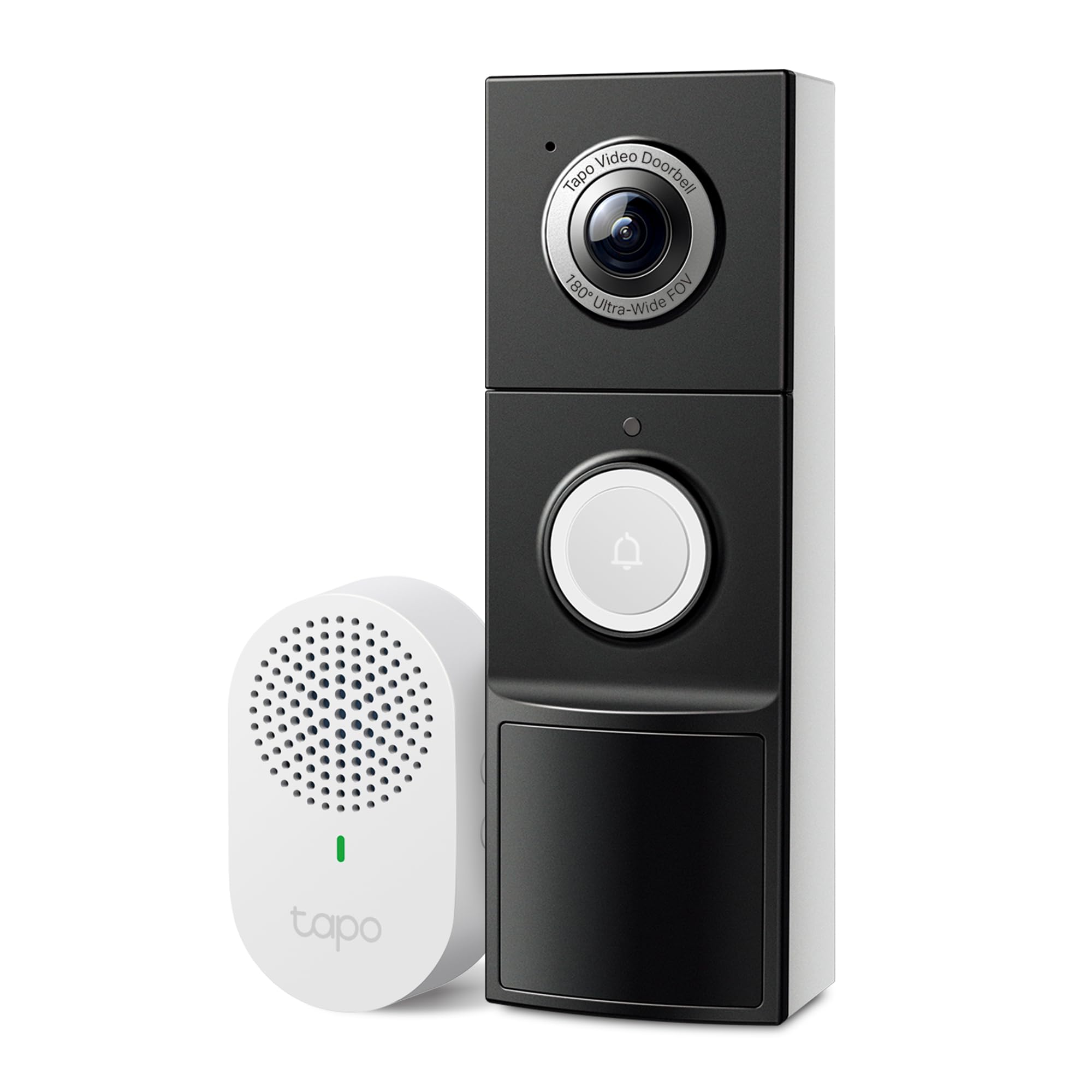 Photo 1 of Tapo by TP-Link Smart Video Doorbell Camera with Chime, Battery or Wired, 2K QHD Color Night Vison, No Monthly Fee, 180° Ultra-Wide Head-to-Toe View, Ring Call, Free AI Detection, Local Storage (D225)