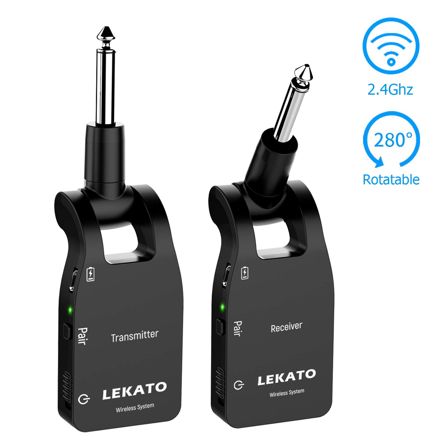 LEKATO Wireless Guitar System, 2.4GHz Audio Digital Guitar Transmitter