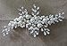 FAYBOX Elegant Cream Simulated Pearl Austrian Crystal Leaves Bridal Hair Comb Wedding Accessories