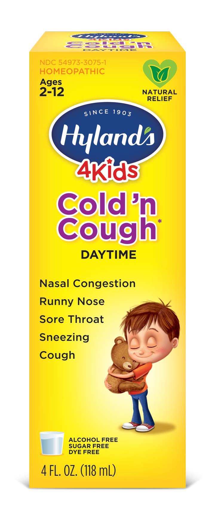 Hyland's Cold and Cough 4 Kids, Cough Syrup Medicine for Kids