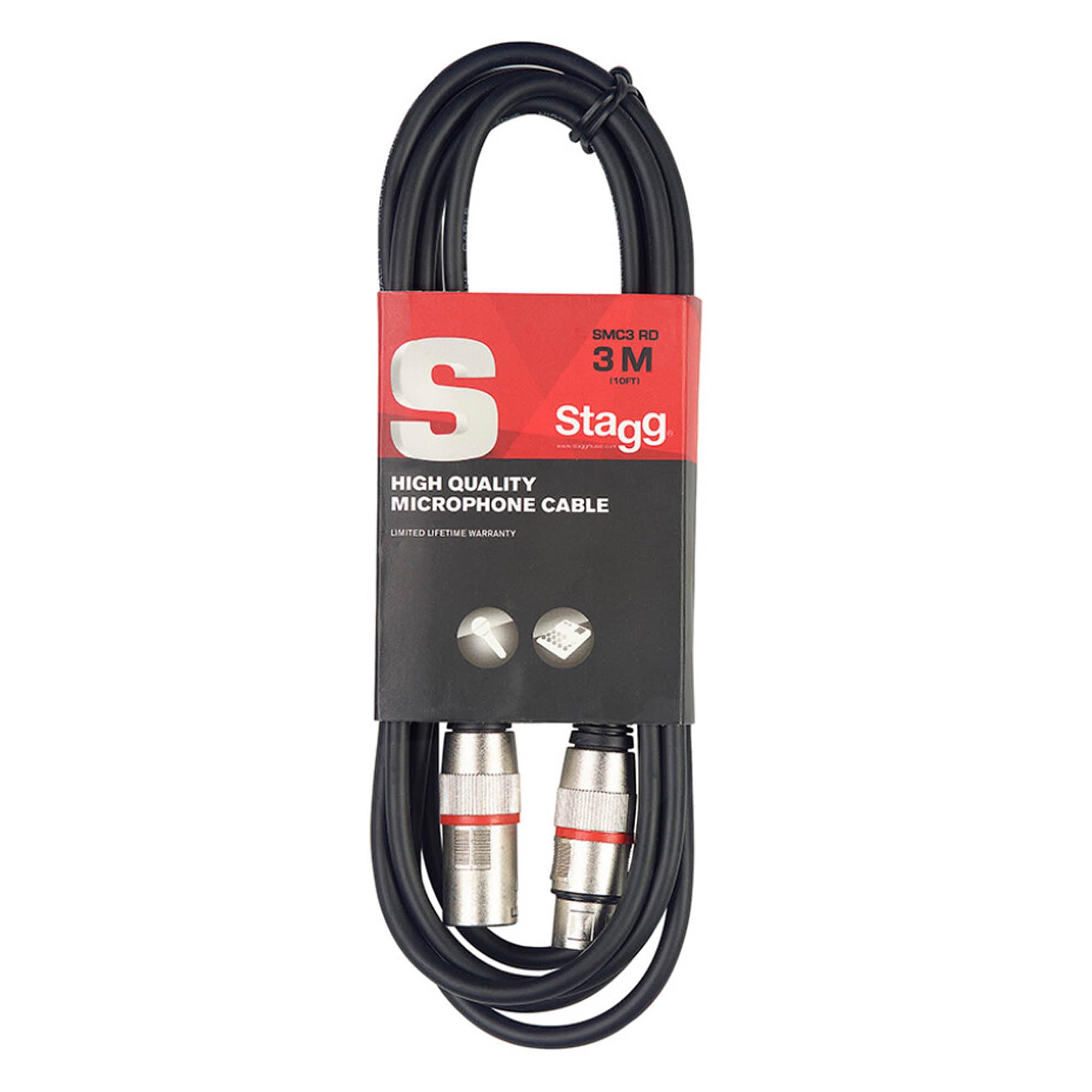 3M/10FT MIC CABL XLRf-XLRm/RED