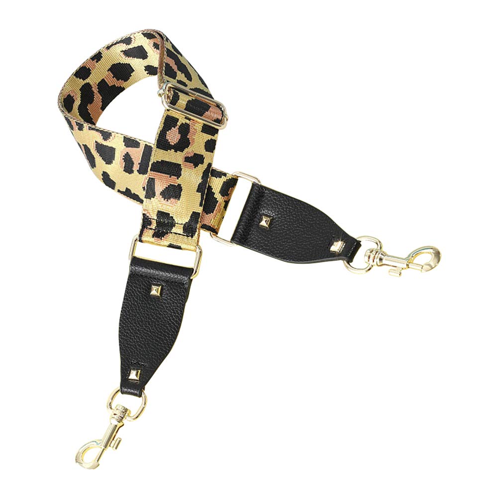 Amorar Replacement Shoulder Bag Strap Fashion Leopard Pattern Wide Shoulder Strap Adjustable for Tote Bag and Messenger Bags
