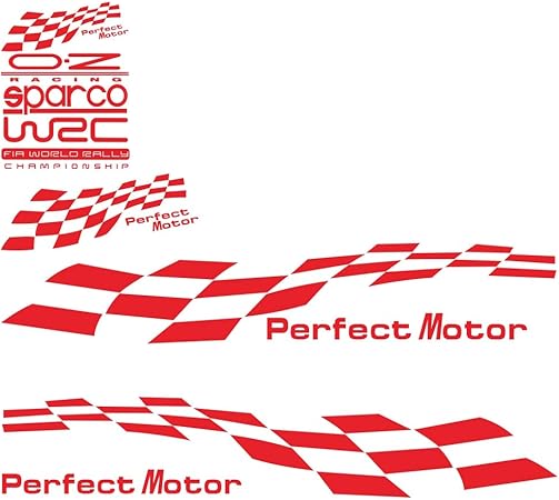 Amazon 車用ステッカー デカール 車用設計 カッテイングステッカー カーステッカー 自動車に外装 防水 130 23ｃｍ レッド 3枚 汎用 Slm 148 車 バイク 車 バイク