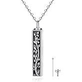 VERECICLYS925 Sterling Silver Ashes Cremation Pendant Necklace Urn for Ashes Sterling Silver Jewelry for Women V6