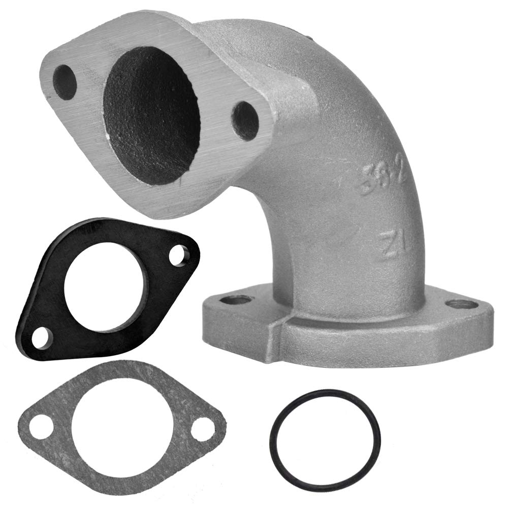 Photo 1 of HIAORS Intake Manifold 56-2 Inlet Gasket for VM22 26mm Carburetor XR50 CRF70 Tao Tao KLX BBR Apollo Thumpstar Zongshen Lifan YX 125cc 140cc Engine Thumpstar Atomic Pit Dirt Bike Parts Silver