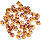 longsheng Amber Crystal 14mm Octagon Beads, Glass Curtain Drop Suncatchers, Crystal Garland Parts Pack of 100