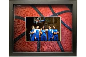 iFrame Commemorative Sports Athletics Frames I Basketball I Fits 5x7 Photograph, Real Wood Black Finish, Desktop, Table or Wall Mount I Shatterproof Lens I Designed & Made in the USA (Basketball)
