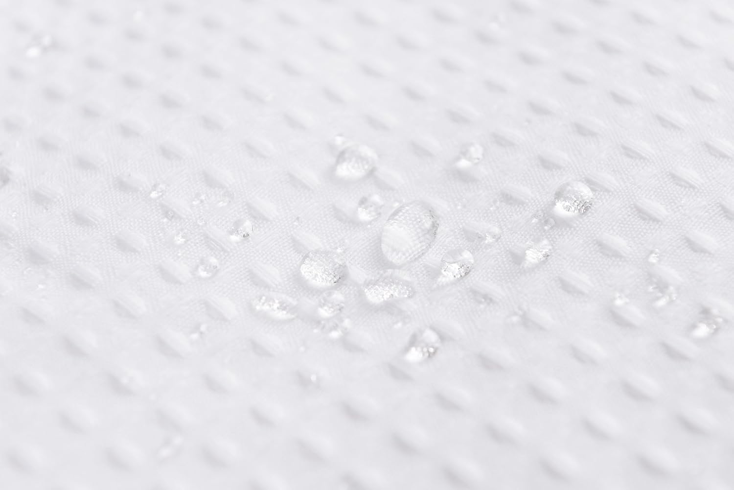 Waffle Weave Fabric Shower Curtain 230 GSM Heavy Duty, Spa, Hotel Luxury, Water Repellent, White Pique Pattern, 71 x 72 Inches Decorative Bathroom Curtain: Home & Kitchen