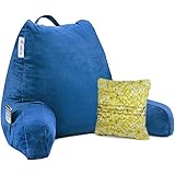 Vekkia Reading & Bed Rest Pillow with Support Arms, Pockets, Memory Foam. Perfect Back Support Cushion for Adults Reading/Wat