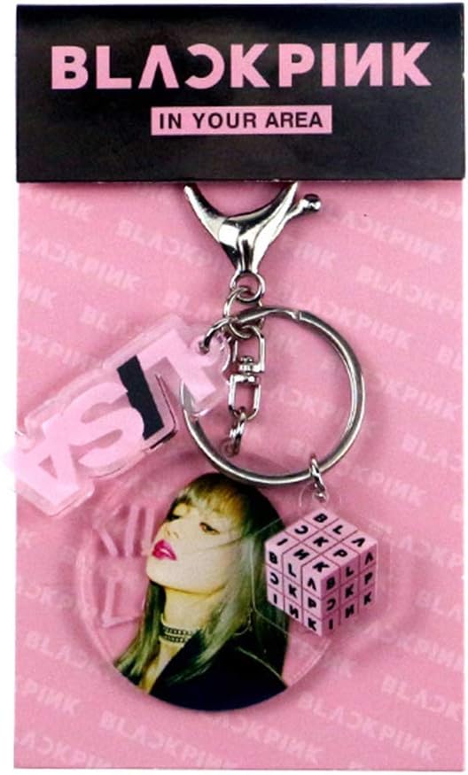 Youyouchard Kpop Blackpink JISOO Jennie Rose Lisa Acrylic Keychain Personalized Key Ring(Lisa)