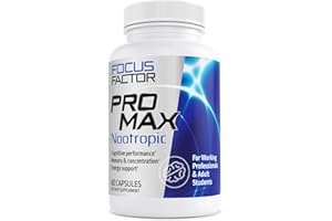 Focus Factor PRO MAX Nootropic, 60ct – Brain Supplement for Memory, Concentration, Focus & Energy – Ginkgo Biloba, Lions Mane, Bacopa Monnieri Capsules, for Brain Health & Cognitive Support, White