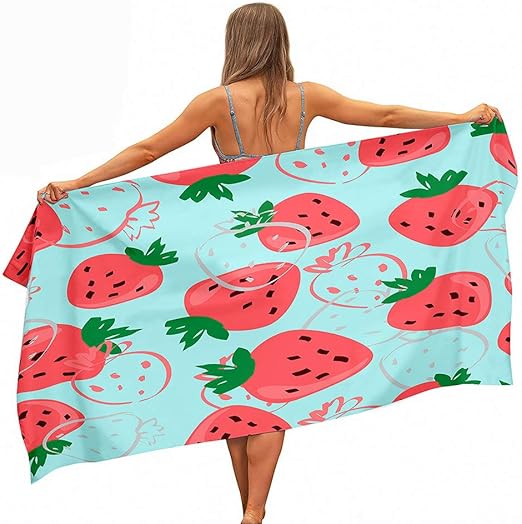 JXSMYT Mikrofaser Strandtuch 100x200cm - Saugfähig & Schnelltrocknend