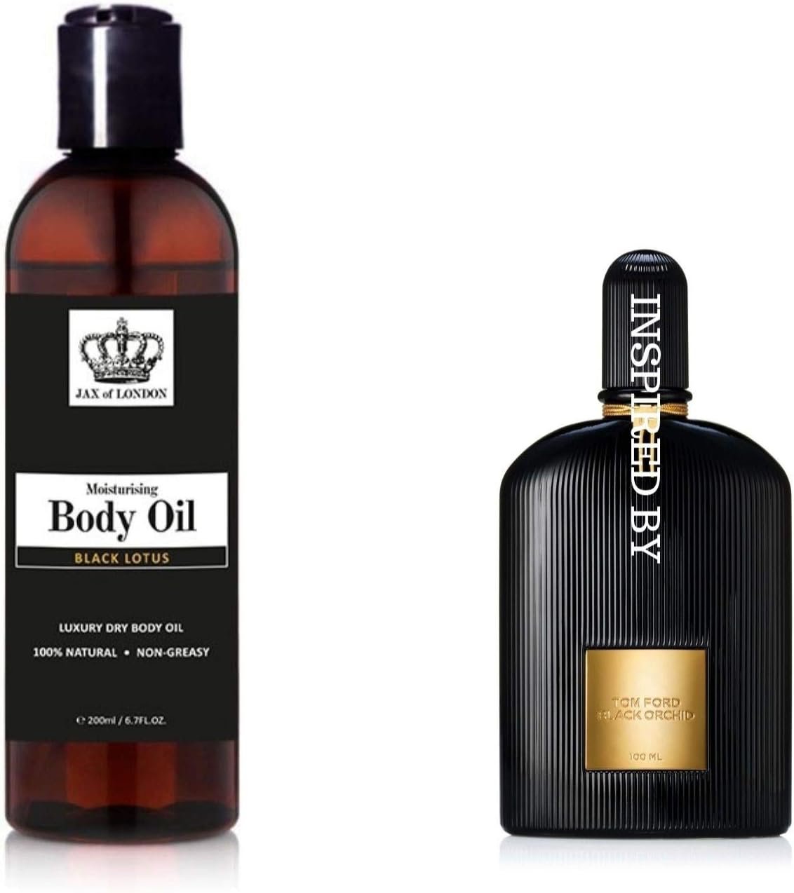Tom Ford Black Orchid Inspired 100% Natural Scented Quick Drying Body Oil 200ml By Jax of London