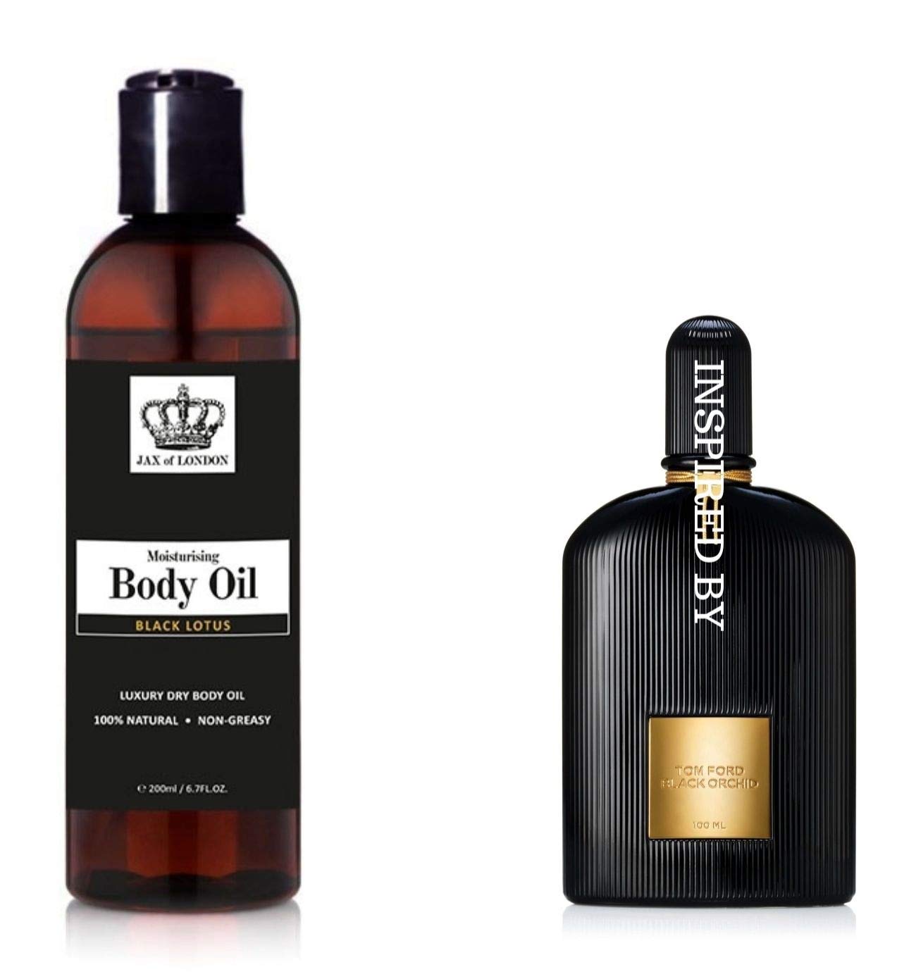Tom Ford Black Orchid Inspired 100% Natural Scented Quick Drying Body Oil 200ml By Jax of London
