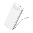 ANKER Power Bank, 20,000mAh Travel Essential Portable Charger with Built-in USB-C Cable, 3-Port 87W Max Fast Charging Battery Pack, for MacBook, iPhone 16/15 Series, Samsung, Switch, and More