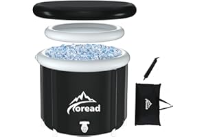 Toread XL Ice Cold Bath Tub-112gal Portable Cold Plunge Tub with Carry Bag for Athletes-Foldable Cold Therapy Bathtub Outdoor for Sports Muscles Recovery