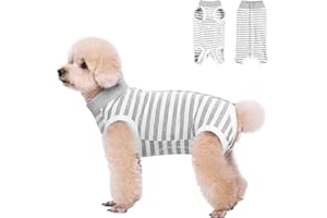 FEimaX Dog Surgery Recovery Suit Female and Male Spay with Pee Hole, Pet Body Suits for Puppy After Spayed, Neuter Surgical Onesie for Small and Medium Dogs Cats, Alternative Bandages E-Collar & Cone