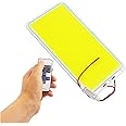symbuth Ultra Bright DC 12V COB LED Panel Light with Remote Control Dimmer, Max 70W Chip Strip, LED Module for Outdoor Camping Hiking Lamp, Car Battery Drive Lights Emitting Cold White 6500K