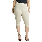 Rekucci Curvy Woman Ease into Comfort Plus Size Capri w/Tummy Control