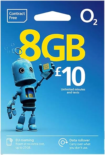 O2 Pay As You Go Sim Card Blue Brand O2