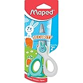 Maped - Kidicut - Kids safety scissors - Blunt tip - 4.75 inch | Ambidextrous Right and Left Handed - School Supplies - Arts and Crafts - Toddler Training - Preschool Activities